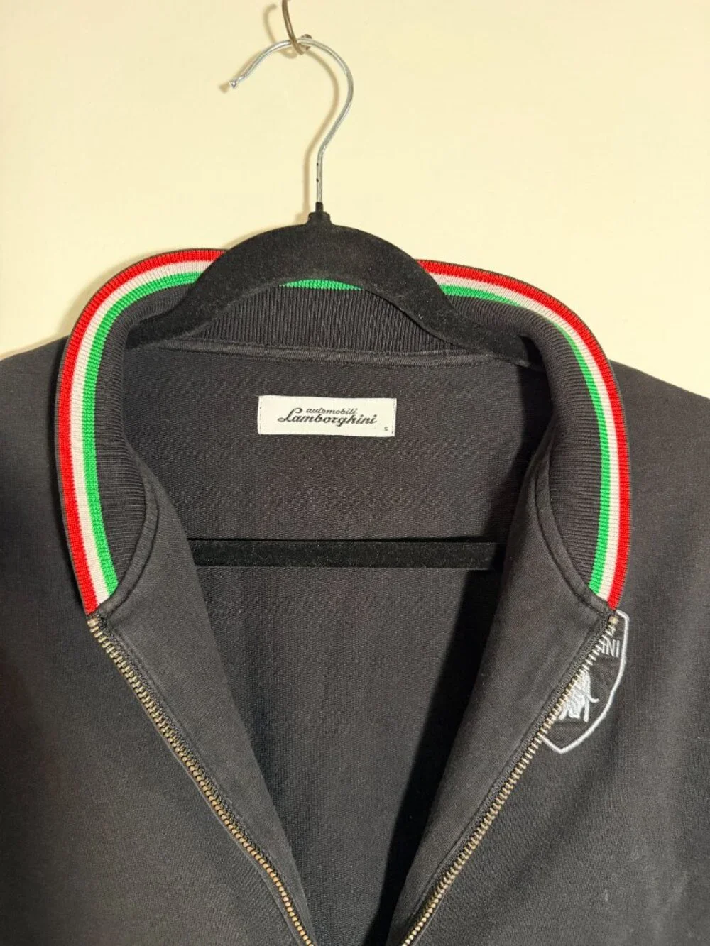 Lamborghini Women’s Track Jacket Black Full Zip Y2K Motorsport Luxury Athleisure